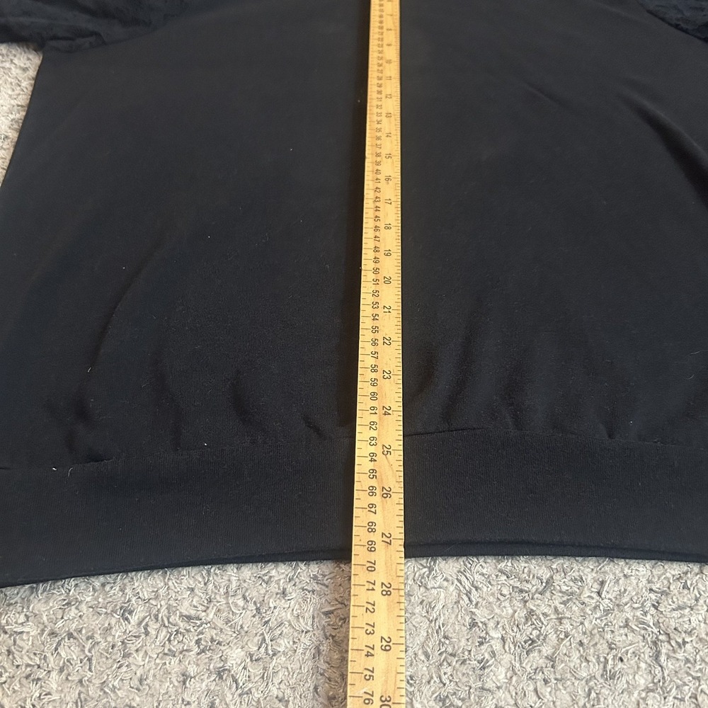 Torrid Women's plus size 2 Long Sleeve Lace Crochet Hoodie in Black - Picture 8 of 9